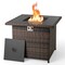 32.5 Inch Outdoor Propane Fire Pit Table – Tempered Glass Top, 50,000 BTU